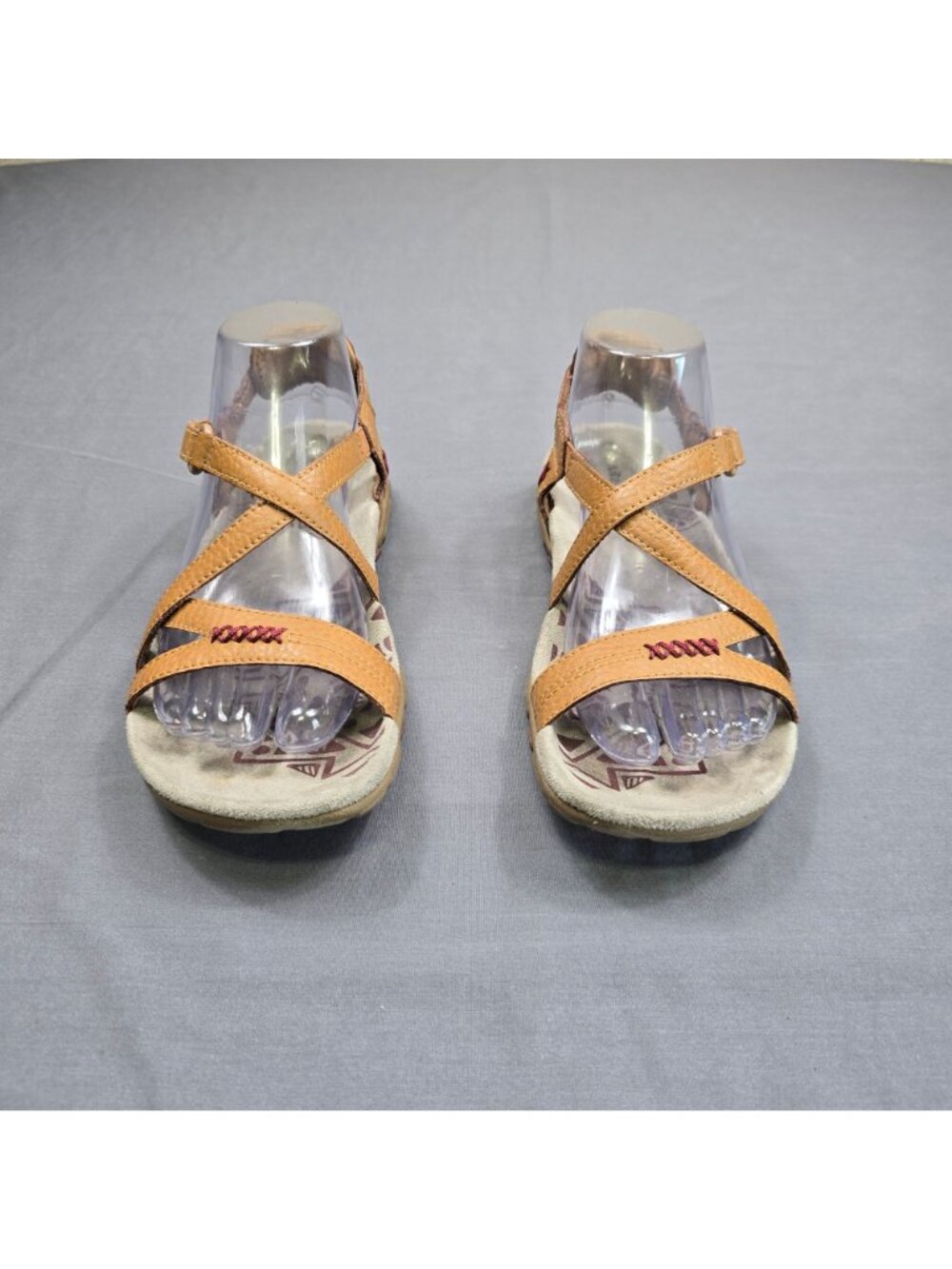 Merrell Size 6 Womens Strappy Sandals Brown Crisscross Strap Outdoor Air Cushion - Picture 2 of 7